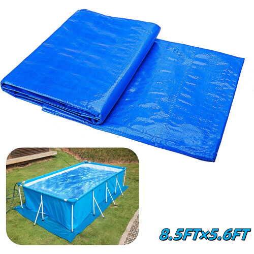 Lona de suelo de PE rectangular de 8,5 x 5,6 pies