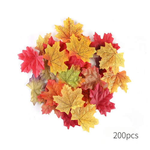 Foglie d'acero artificiali, 8 cm, multicolore, 200 pezzi