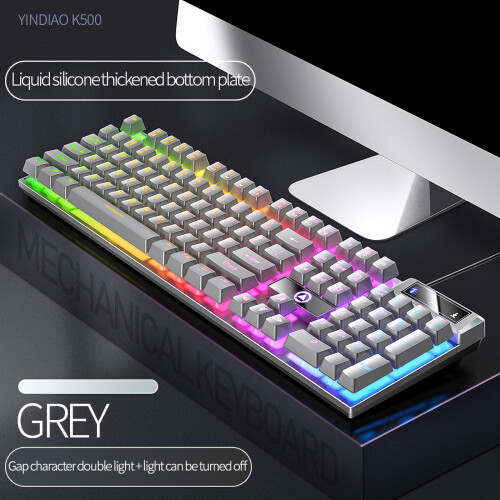 Gaming Keyboard Wired Mechanical Feel 104 Keys