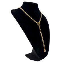 Collier en forme de cœur ajustable en acier titane style punk