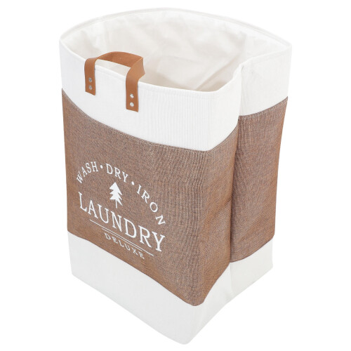 Panier à linge pliable en tissu avec poignées