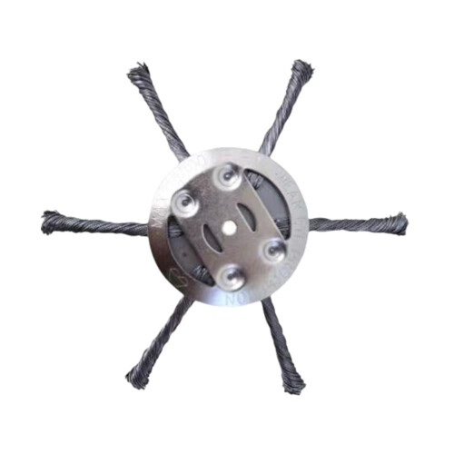 Cabeçote de corte de grama com fio de aço, 15 cm (6 polegadas), pacote com 6 unidades.