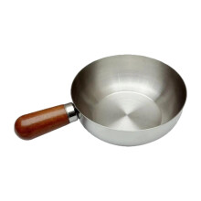 Milk Pot Butter Warmer Stainless Steel Saucepan with Wood