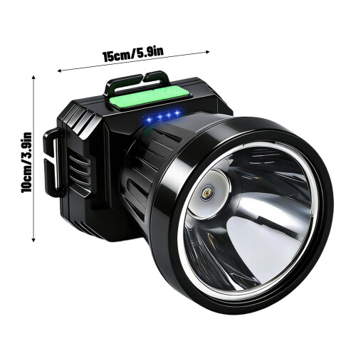 Linterna frontal LED recargable, superbrillante e impermeable (1 unidad) 1
