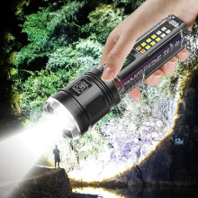 Solarbetriebene Taschenlampe, 1000 Lumen, 4 Modi, USB-C-Aufladung