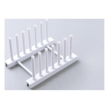 Organizador de platos apilable y escurridor de platos ajustable (1 unidad)