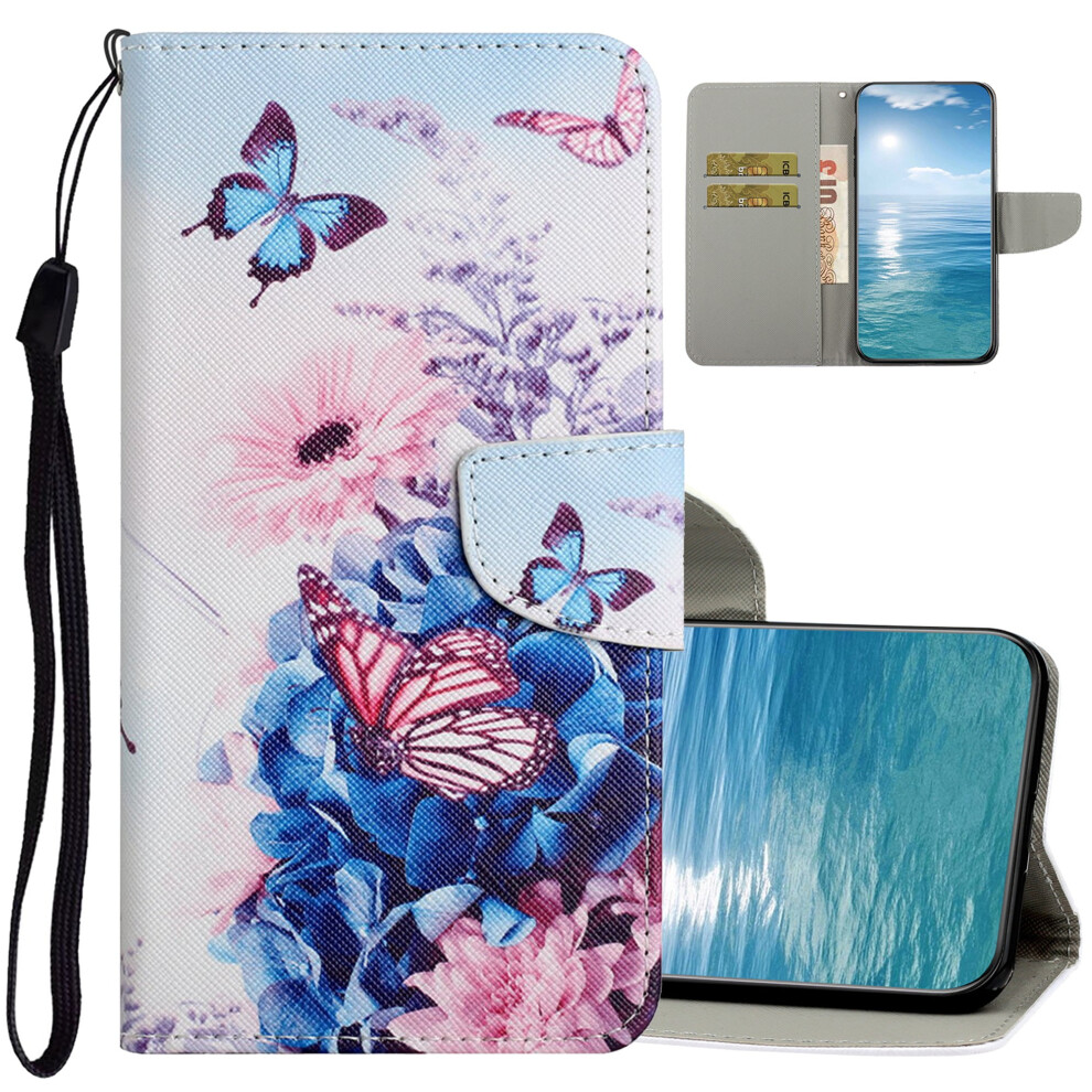 Iphone 15 Pro Wallet Case Butterfly Pu Leather Purple 937196932795