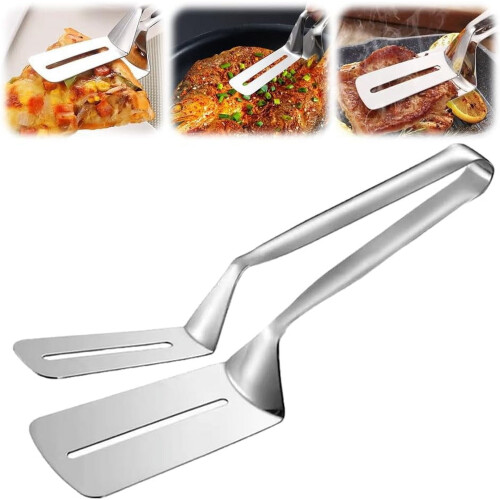 Grillzange aus Edelstahl mit verlängertem Griff