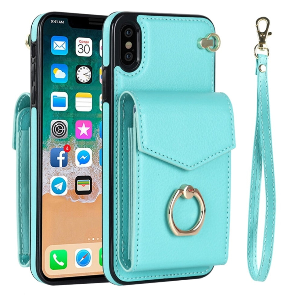 Pu Leather Wallet Case For Iphone Xs Max Green 9170372591220