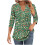 Women's V-Neck Pleated Blouse 3/4 Sleeve 1