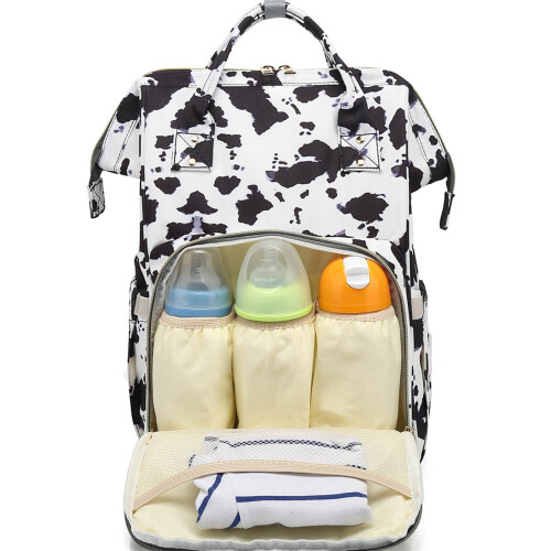 Cow Spots Print Diaper Bag Backpack 1 Pack 1