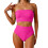 Women's Bandeau Bikini Set Strapless High-Waisted Two-Piece 1
