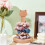 Frog-shaped scrunchie holder stand wood 8.3 inch 5