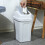 Trash Can with Swing Lid 4.5 Gallon White 1