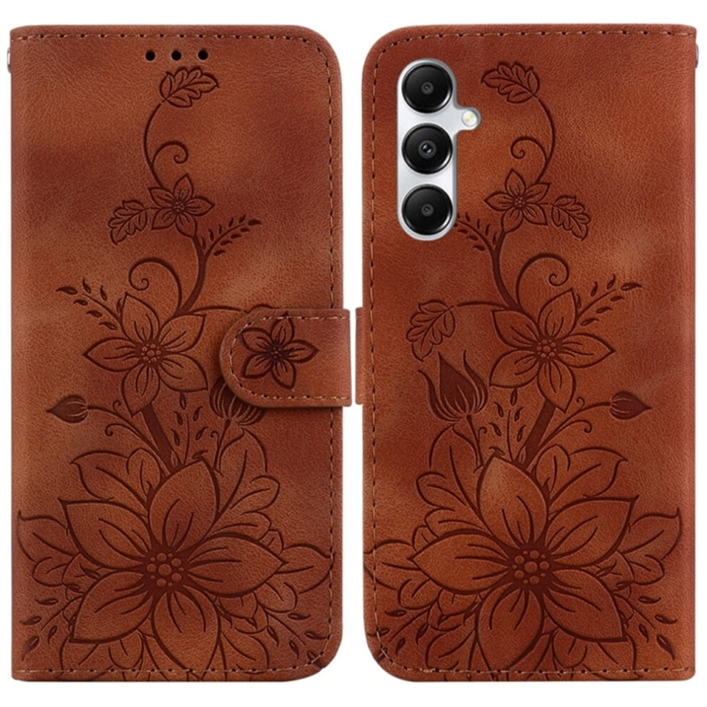 Pu Leather Flip Wallet Case For Samsung Galaxy A05s Brown 9130661384100