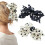 Boho strik haarclips van plastic, groot, 2 stuks 1