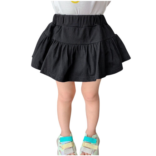 Girls Skort Black Ruffle High-Cut 9-10 Years 2