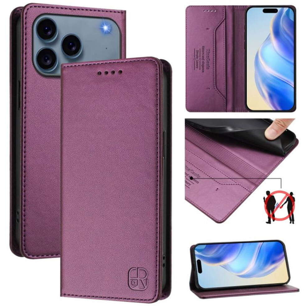 Rfid-Blocking Pu Leather Wallet Case For Iphone 17 Pro 6.3 9165521149506