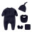 Baby Romper Set Soft Short Sleeve Footed Jumpsuits with Hat 1