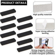 Fermeture de Rideau avec 22 Paires de Magnets avec Adhésif, Clips de Fermeture de Rideau Magnétique Accessoire pour Stores Occultants