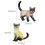 Kattleksaker och statyer Set med plastdjursfigurer 2-pack 1
