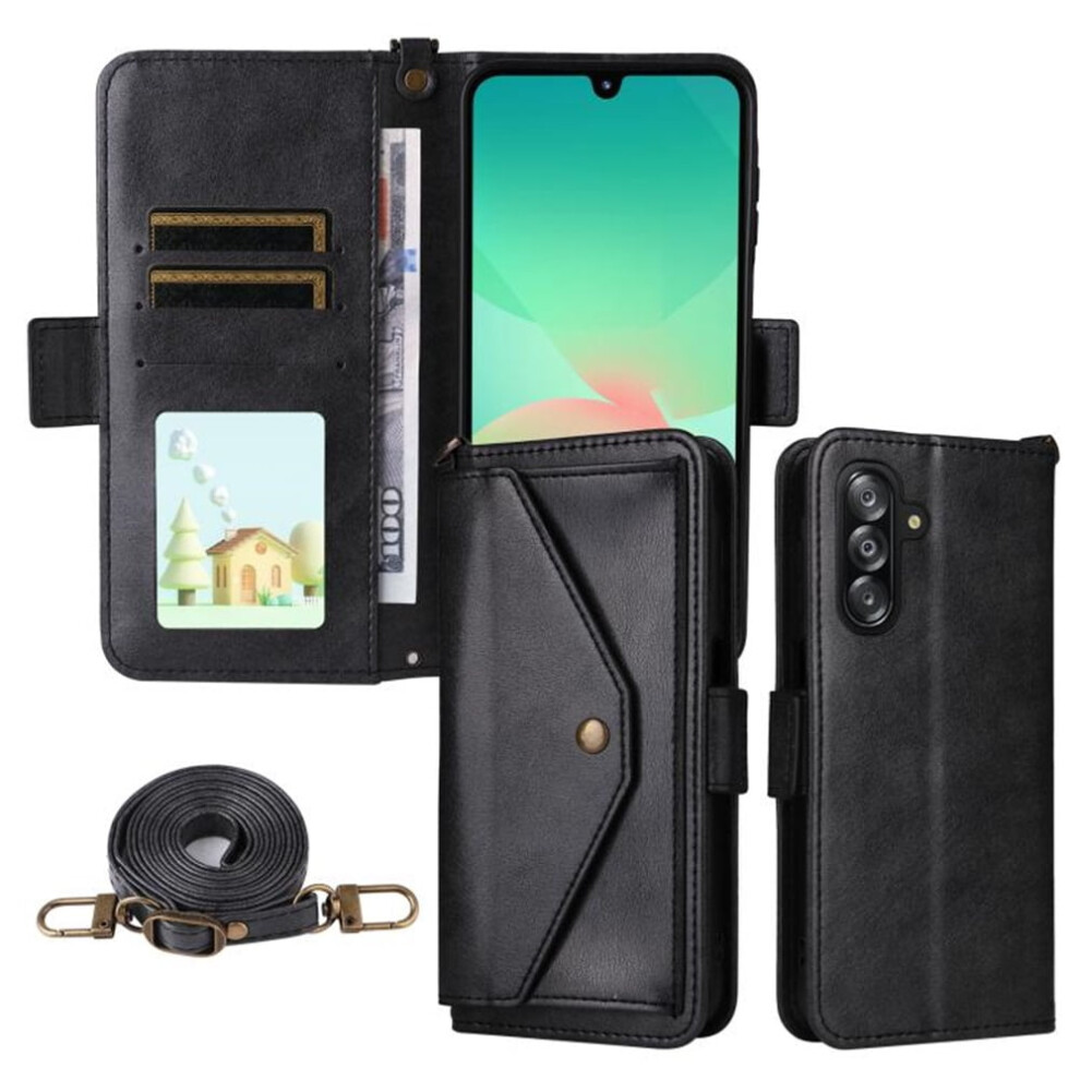 Leather Wallet Case For Samsung Galaxy A16 4G/5G Black 9130661403542