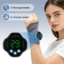 Elektrische Handmassager met EMS-Microstroom, 29 Niveaus, Draadloze Polsband voor Polsondersteuning en Ontspanning