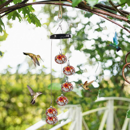 Hummingbird Feeder Wind Chime Garden Decoration 2