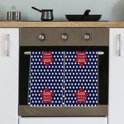 Independence Day Kitchen Towel Star Pattern 1 Pack 1