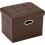 Leather Storage Ottoman Rectangular Footrest 17x13x13 in 1