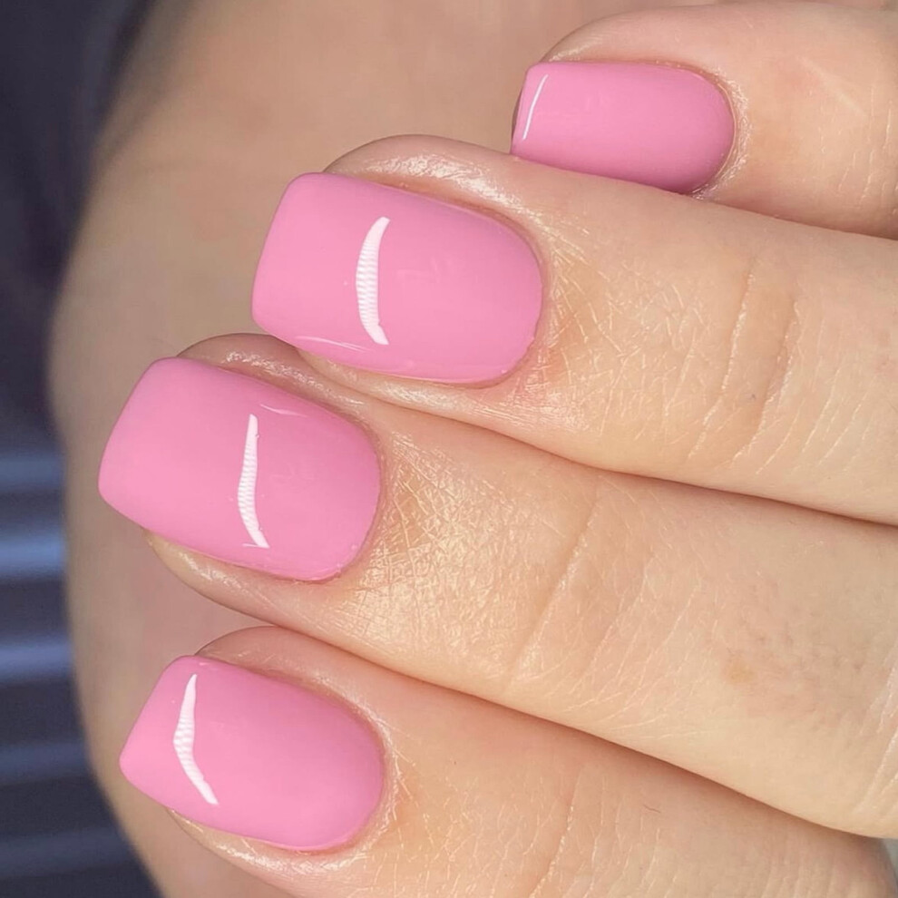 False Nails Solid Color Glossy Short Square 24 Pcs