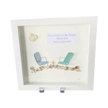 Handmade Sea Glass Wall Art Friendship Beach Chair Decor