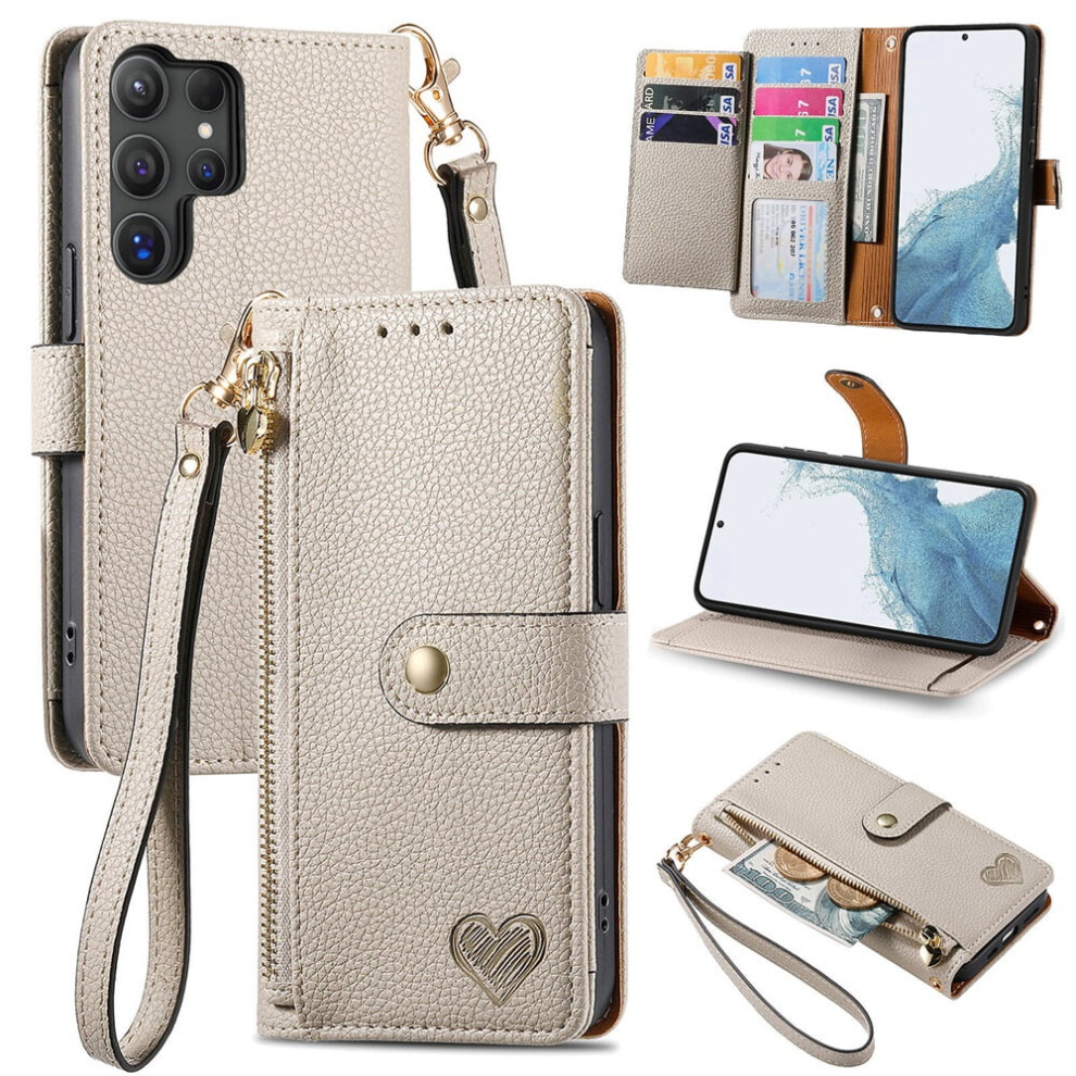 Samsung Galaxy S25 Ultra 5G Leather Wallet Case With Zipper 9180435644732