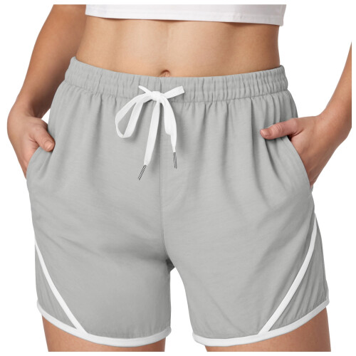 Women's Cotton Shorts High Waist Drawstring Summer