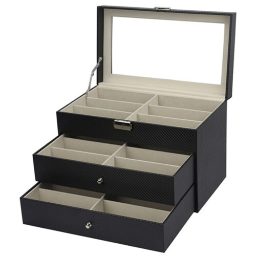 3 Tier 18 Slot Glasses Sunglasses Organizer Display Glasses Texture Pattern 1