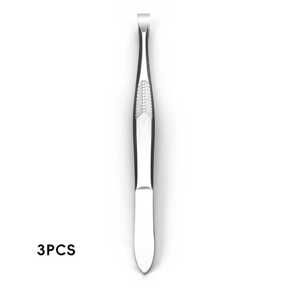 Eyebrow Tweezers Anti-Slip Grip 3 pcs