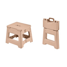 Sgabello pieghevole in plastica, portatile, leggero, da esterno.