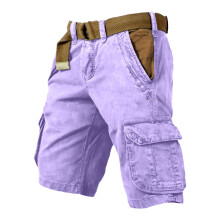 Pantalones cortos cargo para hombre, pierna recta, entrepierna de 10 pulgadas.