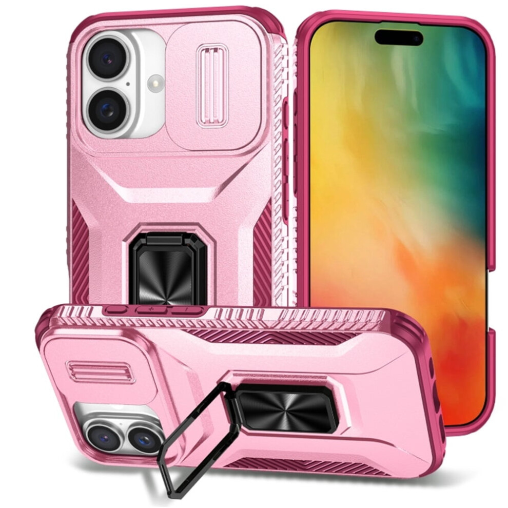 Iphone 16 Slim Fit Shockproof Hybrid Case Pink 919886044476