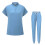 Women's Light Blue Scrubs Set Loose Fit 2X 1