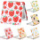 Miroir de poche double face mini style fruit en cuir PU 1