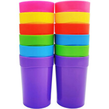 Plastic drinkbekers van 395 ml (13,5 oz), BPA-vrij, vaatwasbestendig, set van 12