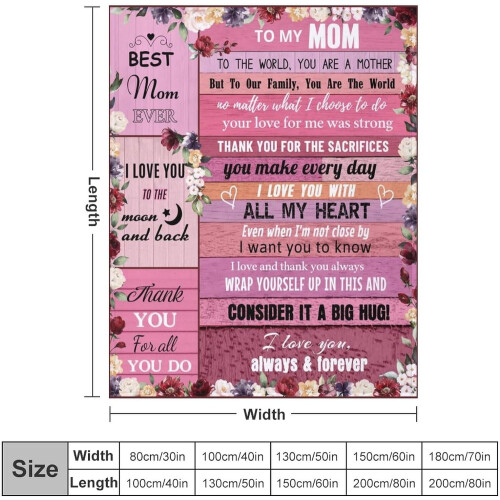 Κουβέρτα Mom από Fleece, εξαιρετικά μαλακή 50"x60" 1