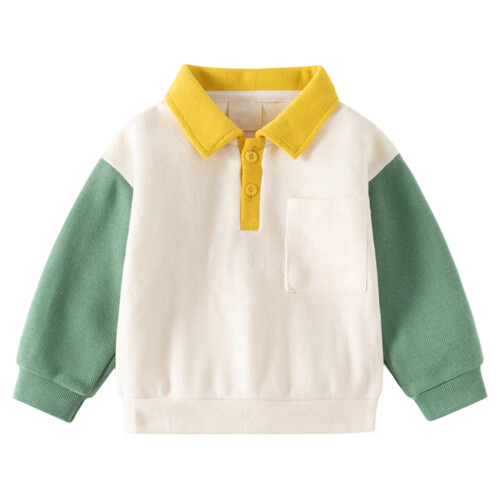 Lässiger Kapuzenpullover für Jungen mit Tasche und eckigem Ausschnitt