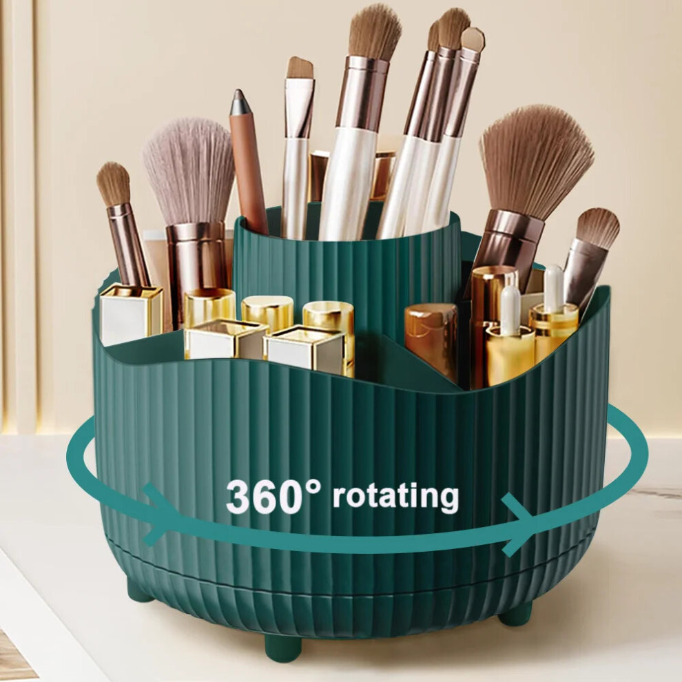 My Store (Gn-360-Zy) 360 Rotating Makeup Storage Box Desktop Makeup Organizer Cosmetic Brush Holder Lipstick Eyebrow Pencil Holder Jewelry Container