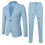 Kids' Slim-Fit Solid Suit Set Deep V-Neck Jacket and Pants 1