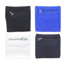 Cartera de pulsera con cremallera para monedas y llaves.