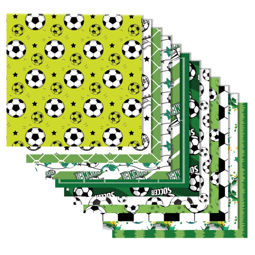 Soccer Decorative Paper 30x30cm Football Pattern 24 Sheets