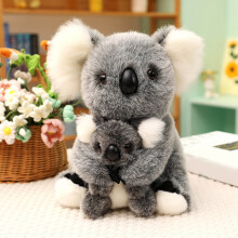 Zachte, knuffelbare koala, wit, 28 cm