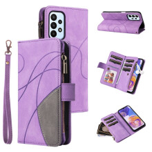 Purple PU Leather Folio Case for Samsung Galaxy A23 5G with